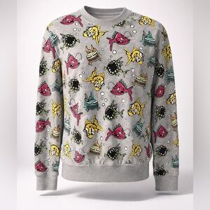 Stella McCartney Grumpy Angler Fish Sweatshirt, Multicolor, kids12, EUC